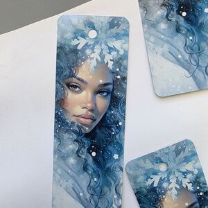 ❄️ Winter Snowflake Queen Metal Bookmark – with Tassel, Gift for Readers